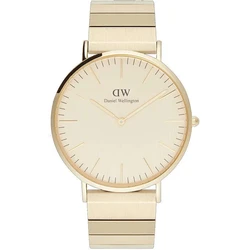 Daniel Wellington Piano Ανδρικό Ρολόι 40mm Μπαταρίας με Χρυσό Μεταλλικό Μπρασελέ DW00100779
