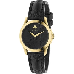 Gucci Women's Quartz Watch 27mm Black Leather Strap YA126581A