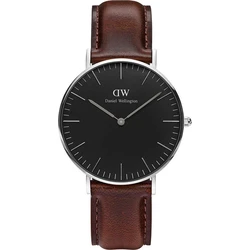 Daniel Wellington Classic Bristol Men's 36mm Quartz Watch Brown Leather Strap DW00100143