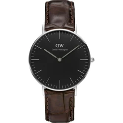 Daniel Wellington Classic York Men's Watch 36mm Brown Leather Strap DW00100146