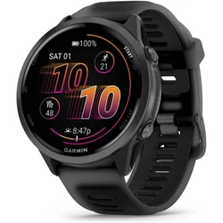 Garmin Forerunner 570 Aluminium 47mm Αδιάβροχο Smartwatch με Παλμογράφο (Slate Gray Aluminium με Translucent Black/Black λουράκι)