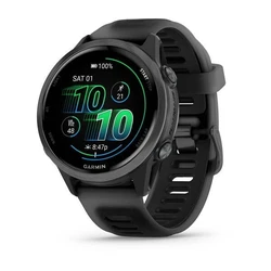 Garmin Forerunner 570 Aluminium 42mm Αδιάβροχο Smartwatch με Παλμογράφο (Slate Gray Aluminum με Translucent Black/Black λουράκι)