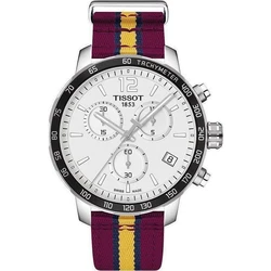 Tissot Quickster Chronograph NBA Cleveland Cavaliers Ανδρικό Ρολόι 42mm Χρονογράφος Μπαταρίας με Μπορντό Υφασμάτινο Λουράκι T095.417.17.037.13