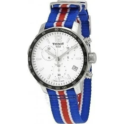 Tissot Quickster Chronograph NBA Philadelphia 76ers Ανδρικό Ρολόι 42mm Μπλε Υφασμάτινο Λουράκι T095.417.17.037.18
