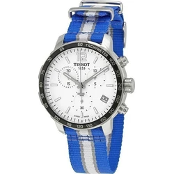 Tissot Quickster Chronograph NBA Dallas Mavericks Ανδρικό Ρολόι 42mm με Μπλε Υφασμάτινο Λουράκι
