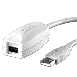 VALUE USB 2.0 Extension Cable USB‑A male to USB‑A female, 5 m, White