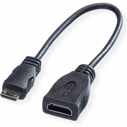 Value Μετατροπέας mini HDMI (αρσενικό) σε HDMI (θηλυκό), 15 cm