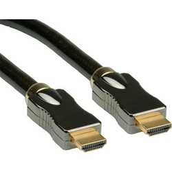 Roline HDMI UHD Καλώδιο + Ethernet ST‑ST 2m — Μαύρο