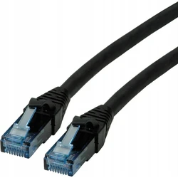 ROLINE Patch Cable Cat.6A Component Level F/UTP LSOH 10 m Black (MPN: 21.15.2757, SKU: 21162427, EAN: 7611990138920)