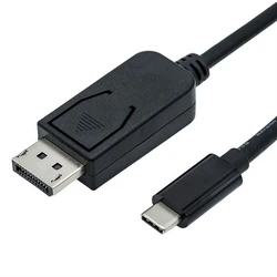 ROLINE USB Type-C to DisplayPort Cable (USB 3.1 Type C M to DisplayPort M), 2 m, Black, Max Resolution 4096x2160, Model 11.04.5846