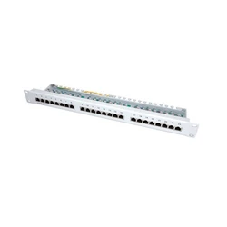 VALUE Kat.5e Class D 24 θυρών Θωρακισμένο Patch Panel 19" (48.26 cm) γκρι - MPN 26.99.0329