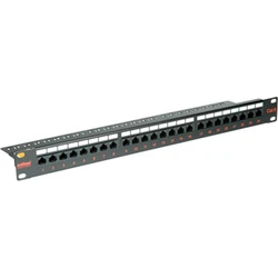 Roline Patch Panel Cat6 / Class E 19" 1U 24 θυρών, μη-θωρακισμένο, μαύρο