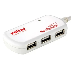 Roline USB 2.0 4-Port Hub with Repeater 12m (Model 12.04.1085, SKU 21191756)