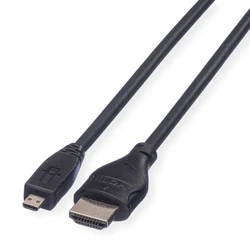 Roline Καλώδιο HDMI High Speed με Ethernet, HDMI (male) σε Micro HDMI (male), 2 m