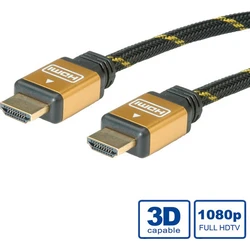 Roline GOLD HDMI High Speed Καλώδιο με Ethernet 2m (HDMI 1.4)