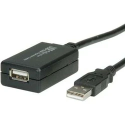 Value USB 2.0 Cable USB-A male to USB-A female 12 m Black (12.99.1110)