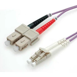 ROLINE Fiber Optic Patch Cable 50/125µm OM4 LC to SC Violet 10 m