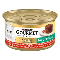 Gourmet Wet Food for Adult Cats in Can with Beef and Vegetables 85g