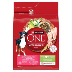 Purina ONE 2.5 kg Dry Diet Food for Adult Sterilised Medium & Large Breed Dogs with Turkey & Rice