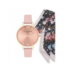 Olivia Burton Γυναικείο Ρολόι 34mm OB16GSET23 - Ροζ/Χρυσό
