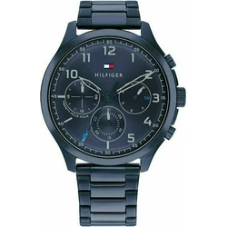 Tommy Hilfiger Asher Men's Watch 44mm Quartz Chronograph Blue Stainless Steel Bracelet 1791853