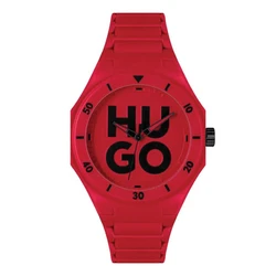 Hugo Boss Men's Quartz Watch 42mm Red Resin Case & Strap, Model 1530328
