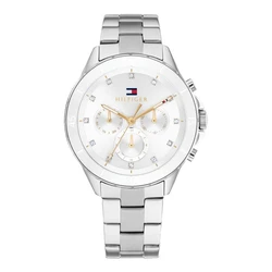 Tommy Hilfiger Mellie Men's Watch 40 mm Silver Stainless Steel Bracelet Chronograph