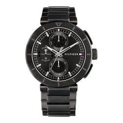 Tommy Hilfiger Troy Men's 44mm Quartz Chronograph Watch with Black Stainless Steel Bracelet - Model 1792119