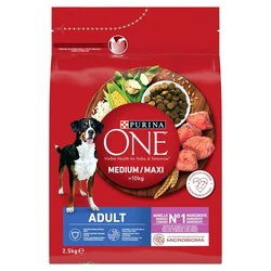 Purina One 2.5 kg Dry Food for Adult Medium & Large Breed Dogs with Lamb and Rice