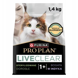 Pro Plan Live Clear Ξηρά Τροφή για Ενήλικες Στειρωμένες Γάτες με Ευαίσθητο Ουροποιητικό με Γαλοπούλα 1.4kg