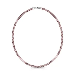 Guess Necklace JUMN01381JWSTRDT/U — Guess Women's Short Necklace 45 cm (Stainless Steel, Grey Pendant, Carabiner Clasp)