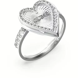 Guess Women's Stainless Steel Ring 'Love Me Tender' Size 54 (JUBR03243JWR)