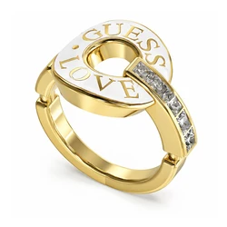 Guess Women's Gold-Plated Stainless Steel Ring JUBR04079JW Size 54