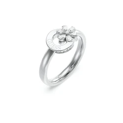 Guess Women's Zircon Stainless Steel Ring JUBR05109JWRH (Size 54)