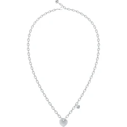 Guess Κολιέ Καρδιά Ατσάλι με Ζιργκόν 40 cm (JUBN05212JWRHT/U)