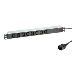 ROLINE 19" 1U Λωρίδα Τροφοδοσίας (PDU) 8x C13 με C20 φις, Αλουμίνιο, 2 m
