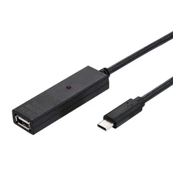 VALUE Ενεργό καλώδιο επέκτασης USB 2.0 με Repeater, A (USB Type C) σε B (USB Type A), 20 m, Μαύρο