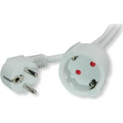 VALUE προστατευόμενο καλώδιο επέκτασης (Schutzkontakt), 230VAC, 5 m, λευκό
