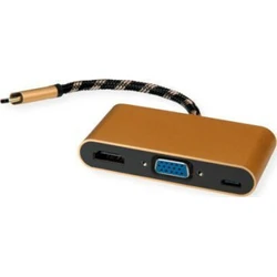 Roline GOLD Display Adapter USB Type-C to HDMI & VGA with PD (12.03.3155)