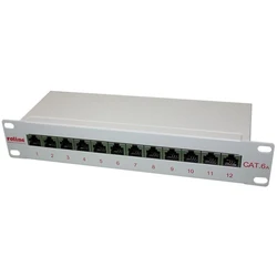 Roline Patch Panel 10 ιντσών, 12 θυρών, Cat.6A (Class EA), θωρακισμένο
