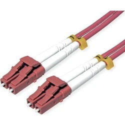 ROLINE Fiber Optic Patch Cable 50/125 µm OM4 LC-LC, steel-armored, LSOH, violet, 7 m
