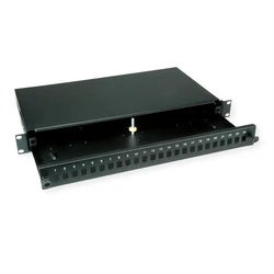 VALUE 19'' κενή Spleibox 1U, συρόμενη, 24x SC SX / LC DX