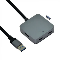 VALUE USB 3.2 Gen 1 4-Port Hub (2x USB-A, 2x USB-C) with 5 m Cable