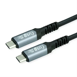 VALUE USB4 GEN3x2 (40Gbps) USB-C to USB-C Cable 0.8 m, 5A, 240W