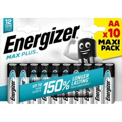 Energizer Max Plus Αλκαλικές Μπαταρίες AA 10 τμχ 1.5V