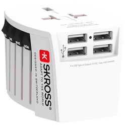 SKROSS MUV USB Παγκόσμιος Universal Αντάπτορας ταξιδιού (4x USB, 4.8 A)