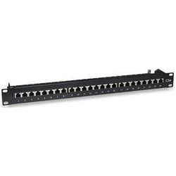 Intellinet 513487 Patch Panel STP Cat5e 1U 24 θυρών RJ45, μαύρο