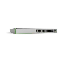 Allied Telesis AT-GS980MX/28PSM-50 — L3 Stackable Managed Switch: 20x 10/100/1000-T PoE+, 4x 100M/1G/2.5G/5G-T PoE+, 4x SFP+ (single fixed PSU, EU cord)