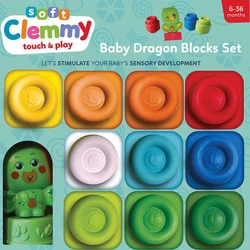 Clementoni Soft Clemmy Touch & Play - Σετ Τουβλάκια Μωρού (Δράκος) 10τεμ