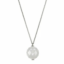 Morellato Gold-Plated Stainless Steel Necklace 45 cm with Black & White Pendant